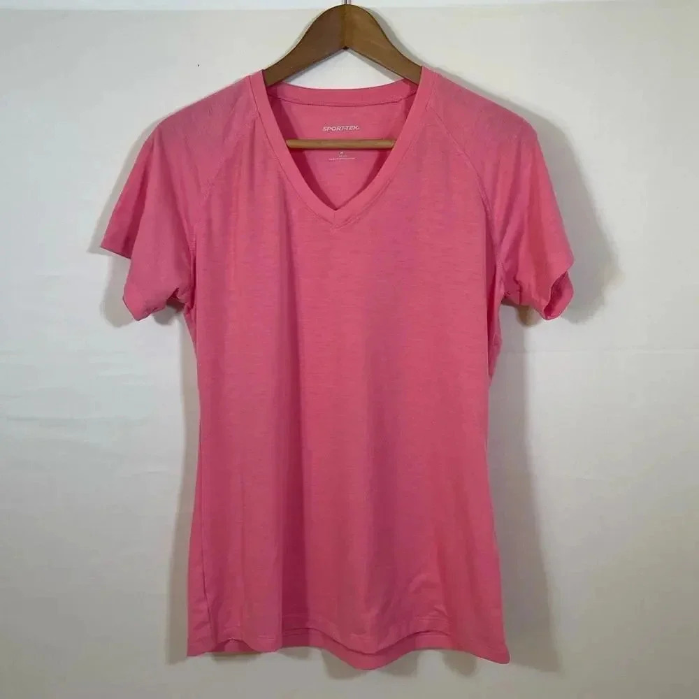 Women’s Sport-Tek pink athletic short sleeve top Medium